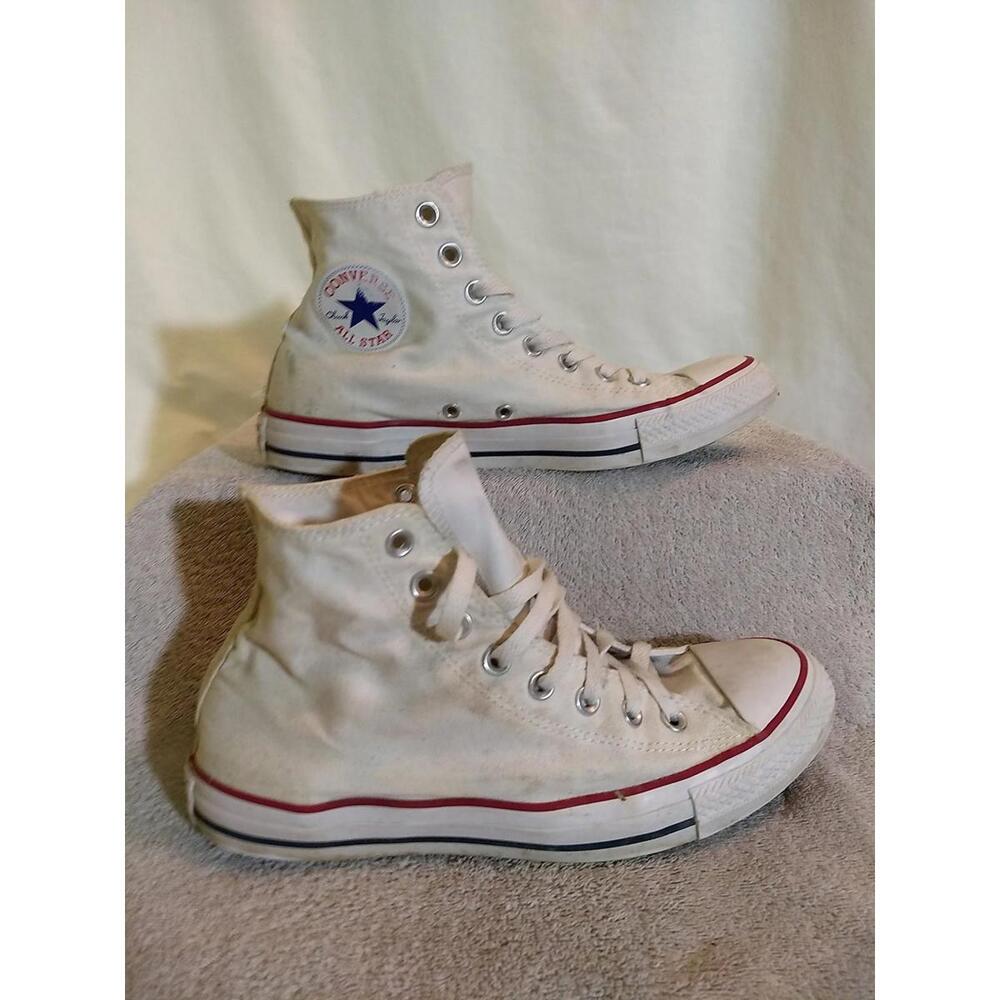 Converse Unisex CTAS White Canvas High Top Sneakers, Size: 8/M 10/Wmns  #US33-11